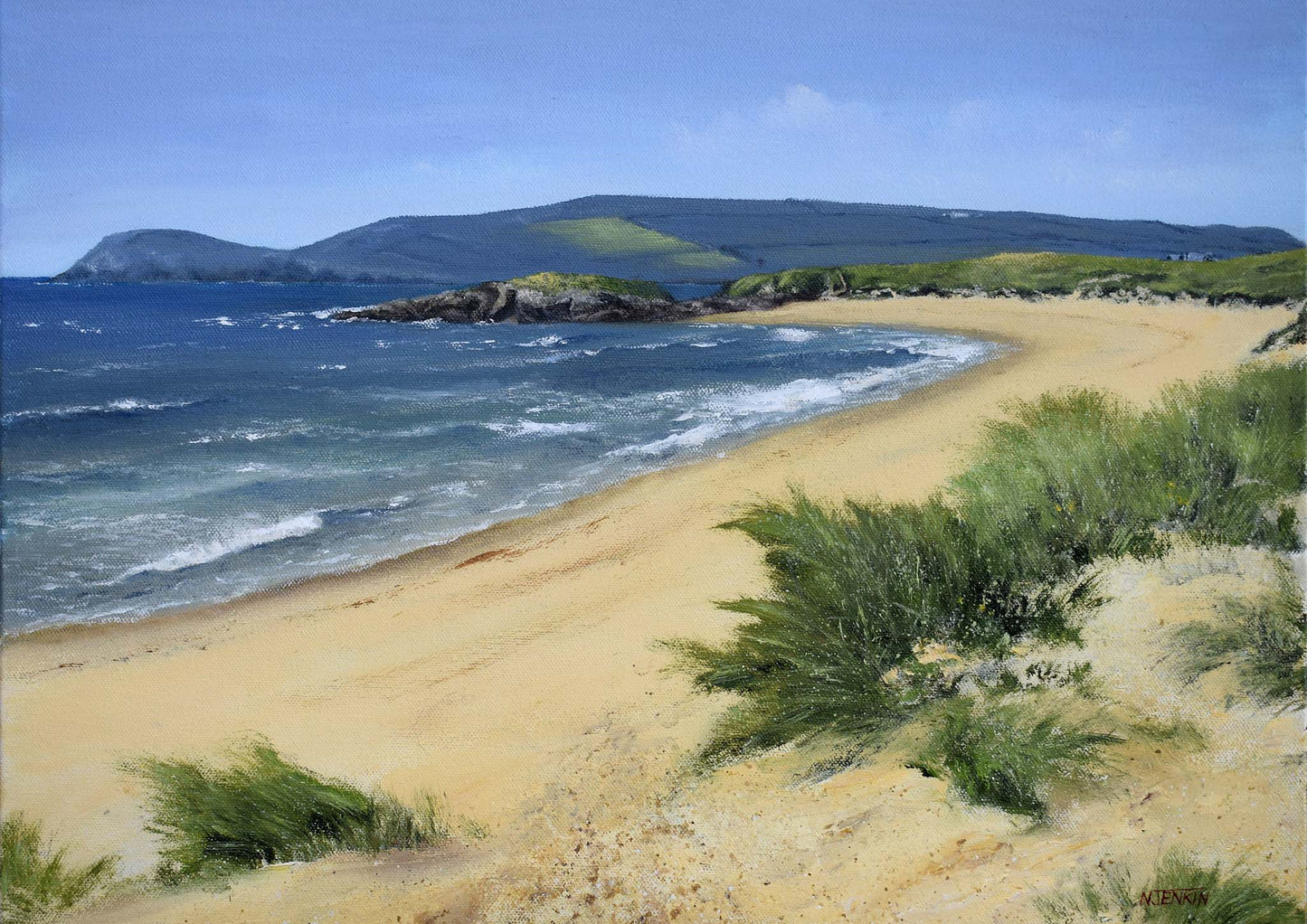 "Windy Day at Constantine” - Original Seascape Painting