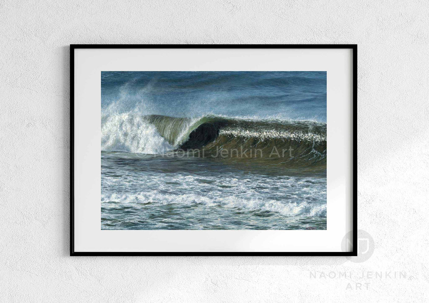 Seascape print 'A Perfect Tube' by artist Naomi Jenkin Art