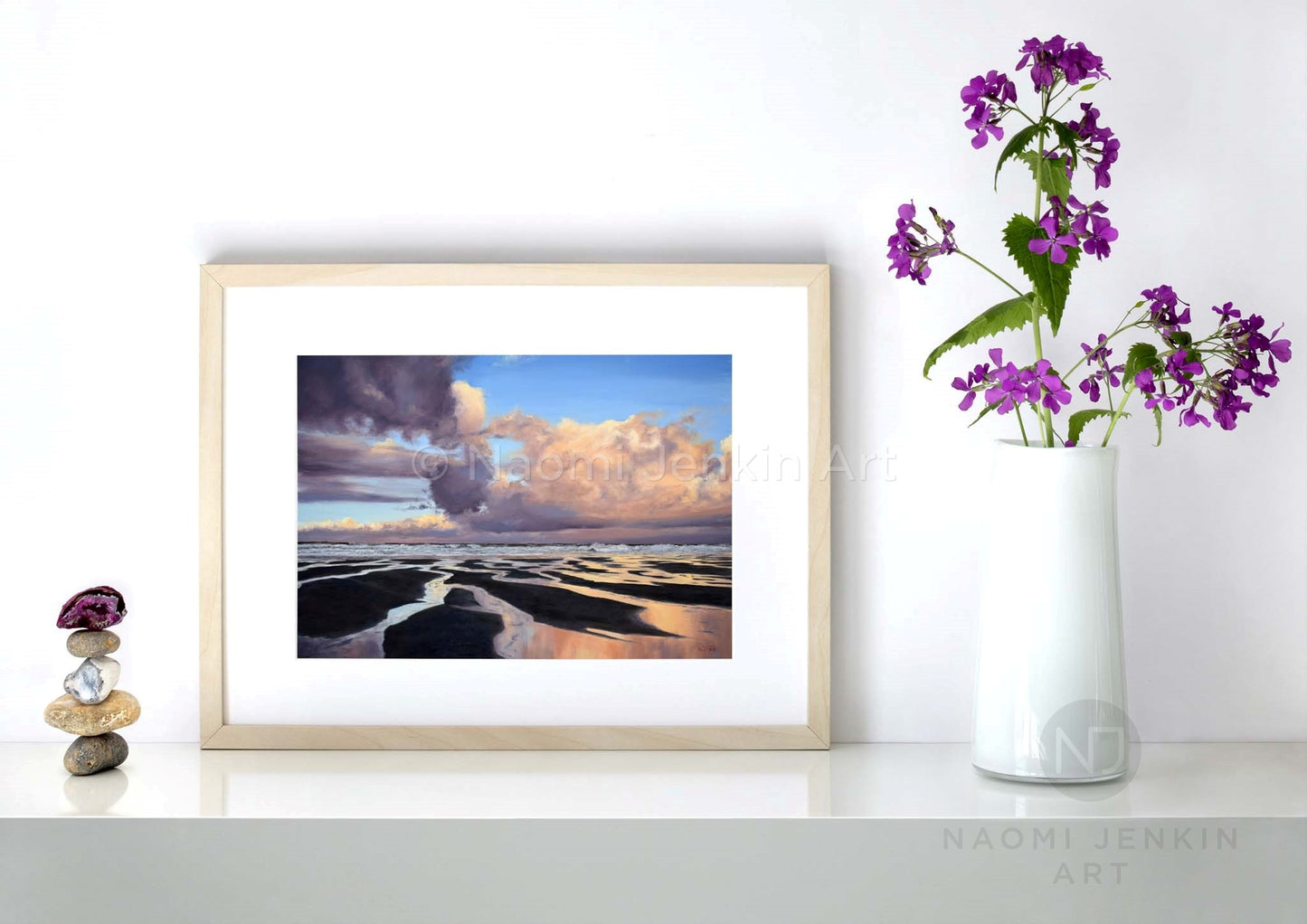 Beach print by Naomi Jenkin Art.