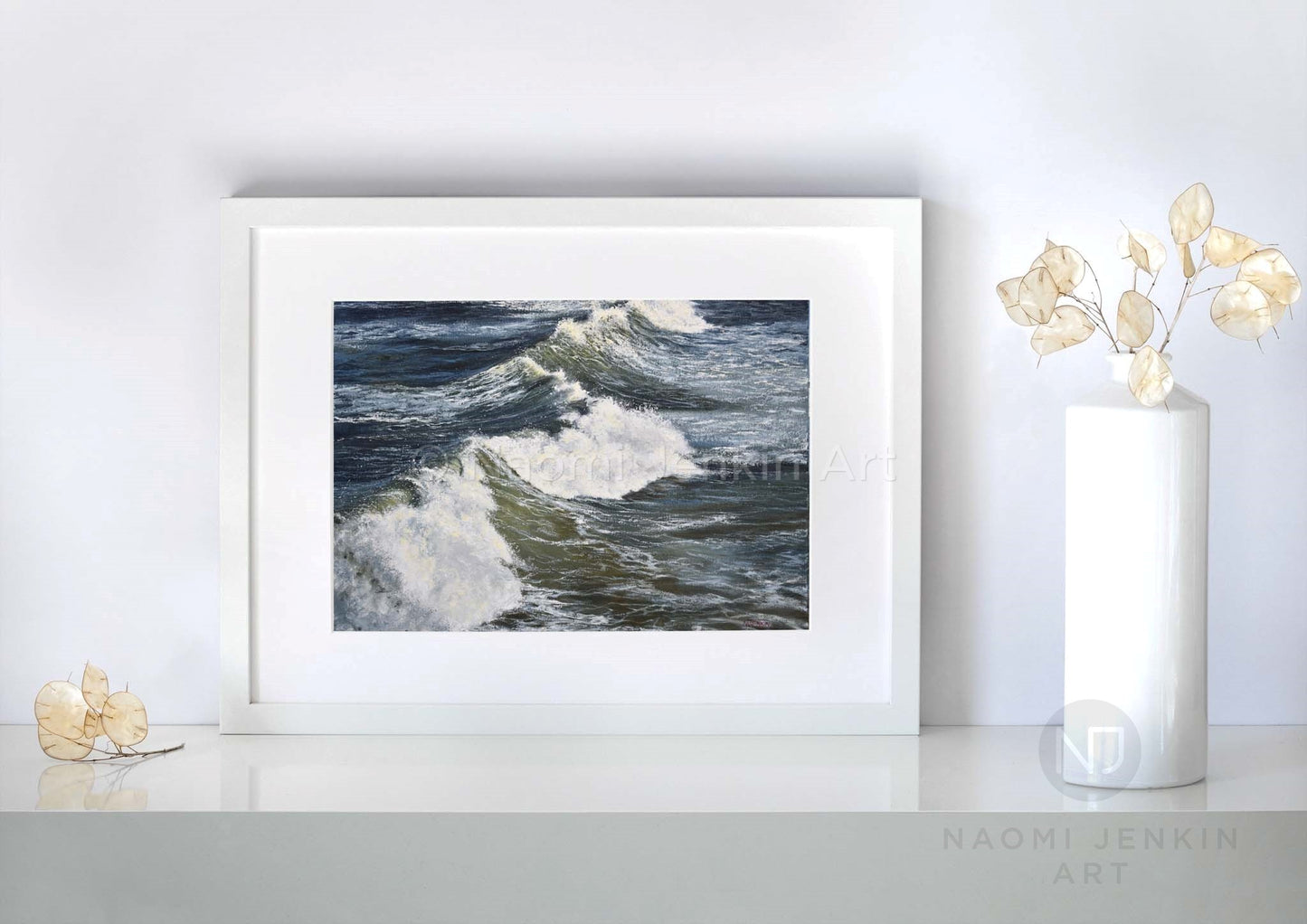 Seascape painting by Naomi Jenkin Art.