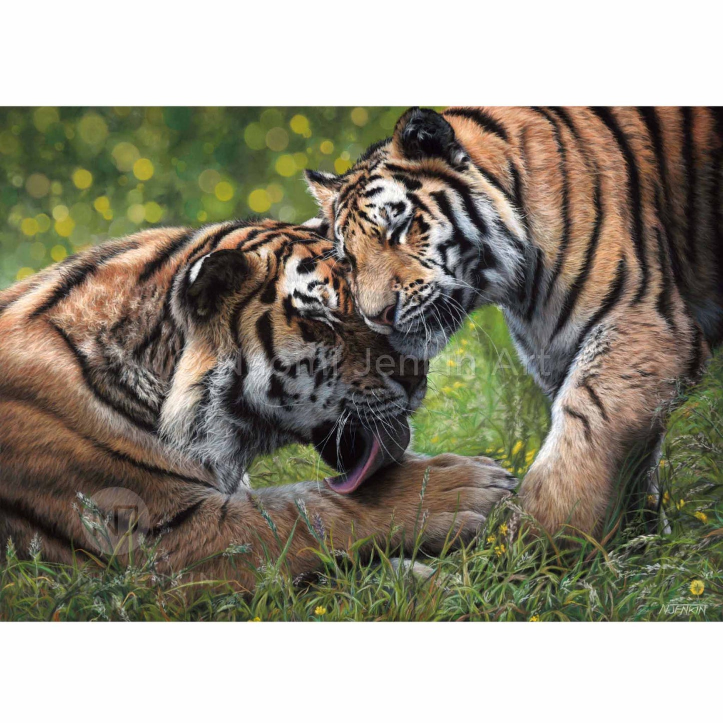 Original tiger painting by wildlife artist Naomi Jenkin Art