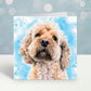 Cockerpoo greeting card by Naomi Jenkin Art