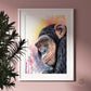 "Kindred Spirit" Original chimpanzee painting by Naomi Jenkin Art