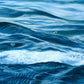 Close up of 'Serenity' - an original seascape painting of calm water reflections by Naomi Jenkin. 