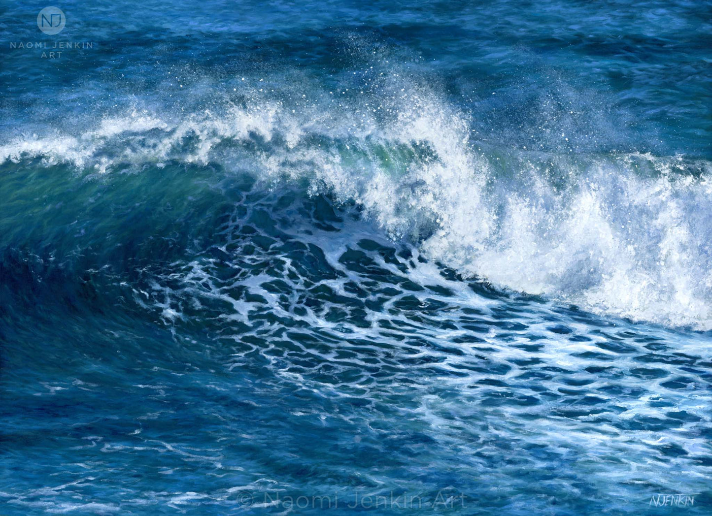 'Wild Atlantic' original seascape painting by Naomi Jenkin.