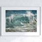 Framed 'Churning Water' seascape print by artist Naomi Jenkin Art