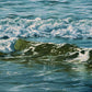 Calming ocean painting by Naomi Jenkin titled "Diamonds and Jade" 