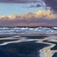 Close up of a seascape painting 'Early Morning Reflections' by Naomi Jenkin Art.