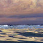 Close up of a seascape painting 'Early Morning Reflections' by Naomi Jenkin Art.