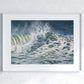 Framed 'Froth and Spray' seascape art print by artist Naomi Jenkin Art
