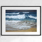 Framed seascape art print "Stormy Seas, Constantine" by Naomi Jenkin Art