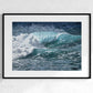 "Framed 'Turquoise Peelers' seascape art print by Naomi Jenkin Art "