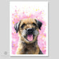 Border Terrier dog art print from an original artwork by Naomi Jenkin.