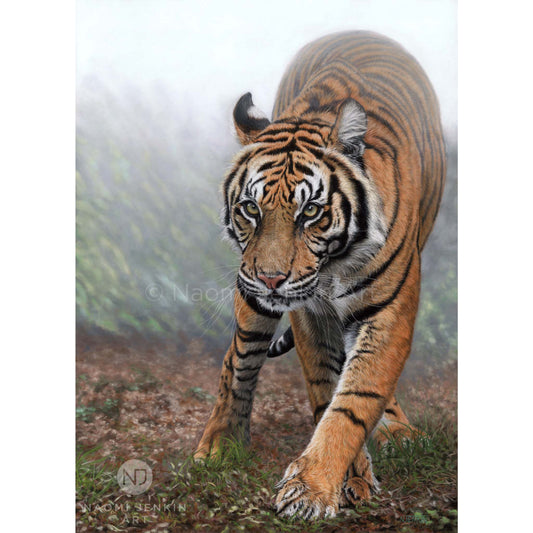 Original tiger painting "Stealth" by wildlife artist Naomi Jenkin Art