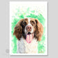 Dog art print of a Springer Spaniel from Naomi Jenkin Art. 