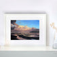 A New Day Dawns' seascape print by artist Naomi Jenkin Art in a white frame