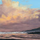 Close up beach scene from the original 'New Day Dawns' seascape painting by Naomi Jenkin Art