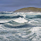Seascape painting of Fistral Beach Cornwall by Naomi Jenkin Art. 