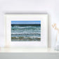 Framed wave print 'Summer Surf' by seascape artist Naomi Jenkin Art