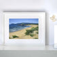 Framed beach print of Constantine Bay Cornwall by Naomi Jenkin Art